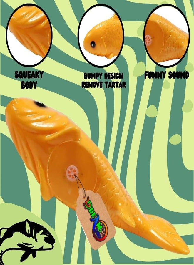 DreamAuro Fun Squeaky Fish Toy or Dogs & Cats - Engage Your Dog with The Squeaky Fish Toy, The Fish That Talks Back (with Squeaks!), Durable Rubber, Promotes Dental Health & Playful Bonding - Image 3